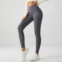 Crossover V-Waist Lunar Grey Yoga Leggings