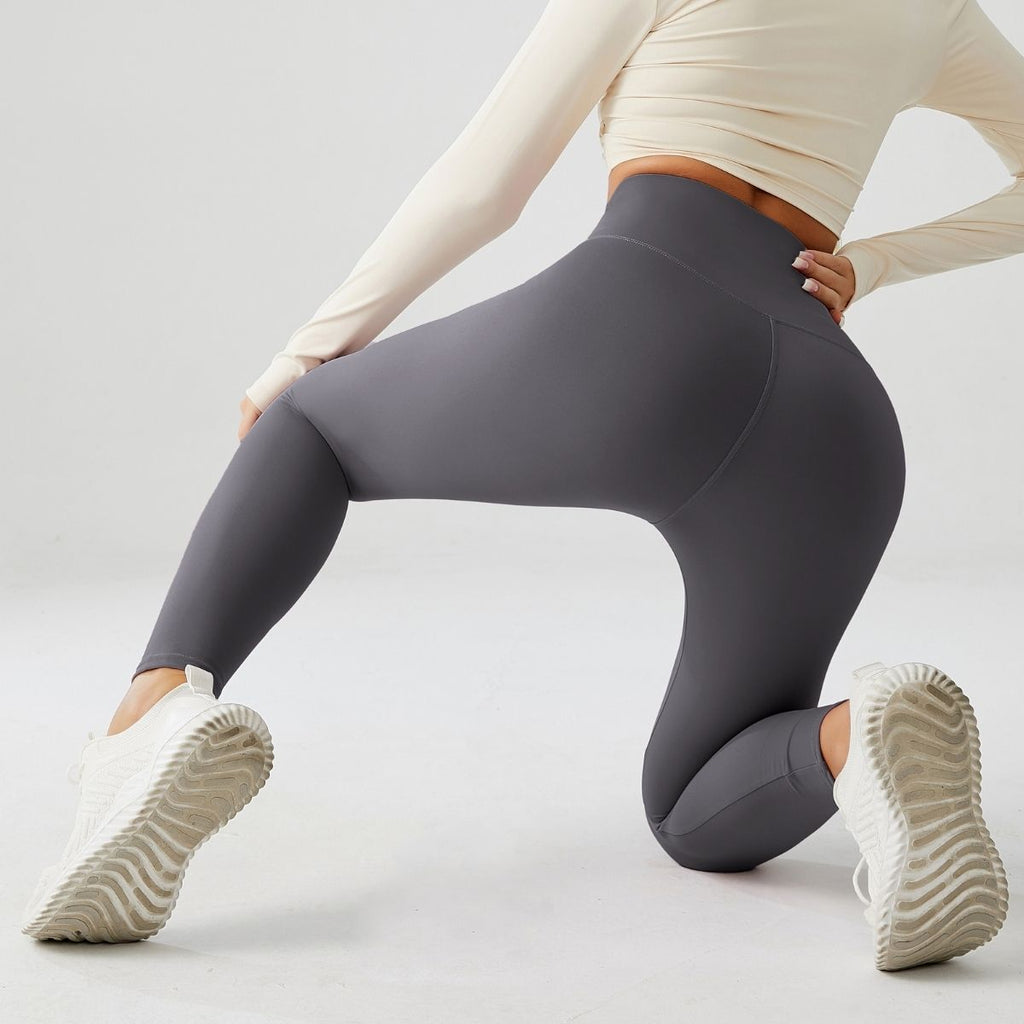 Crossover V-Waist Lunar Grey Yoga Leggings
