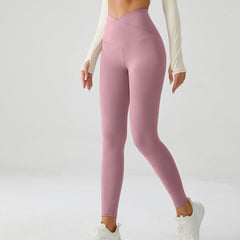 Crossover V-Waist Twilight Pink Yoga Pants