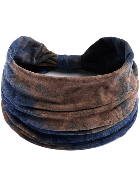 Tie Dye Hair Band : Indigo Earth Shade