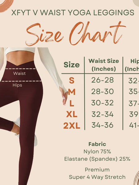 Crossover V-Waist Mars Red Yoga Leggings
