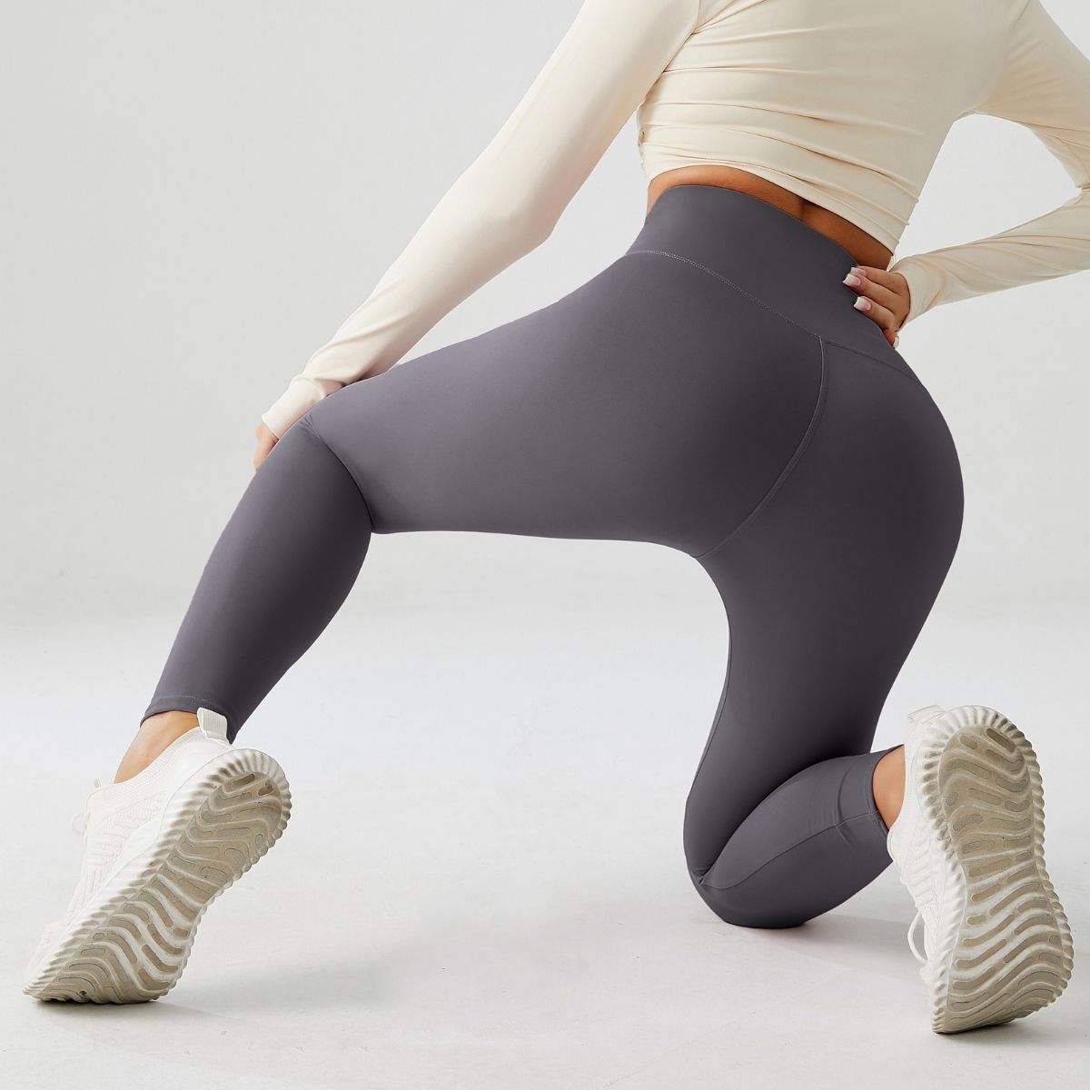 Pack of 2 Crossover Dark Yoga Pants (Black n Grey)