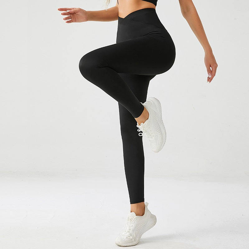 Pack of 2 Crossover Dark Yoga Pants (Black n Grey)