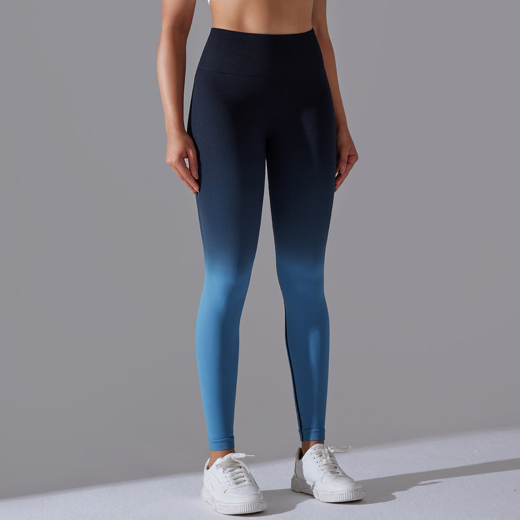 Lunar Blue High Waist Seamless Yoga Pants