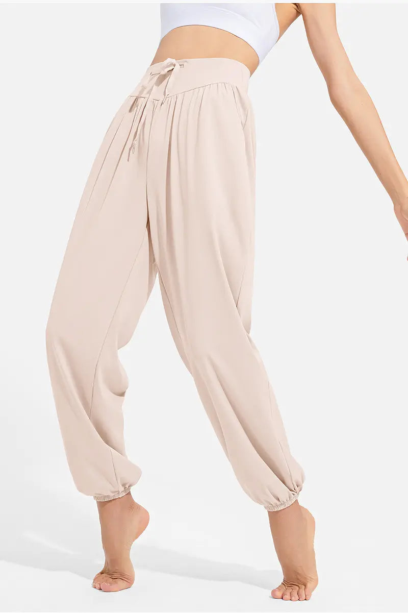 Prithvi Beige Yoga Joggers