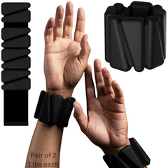 Wrist Weights (1lbs x 2) : Black