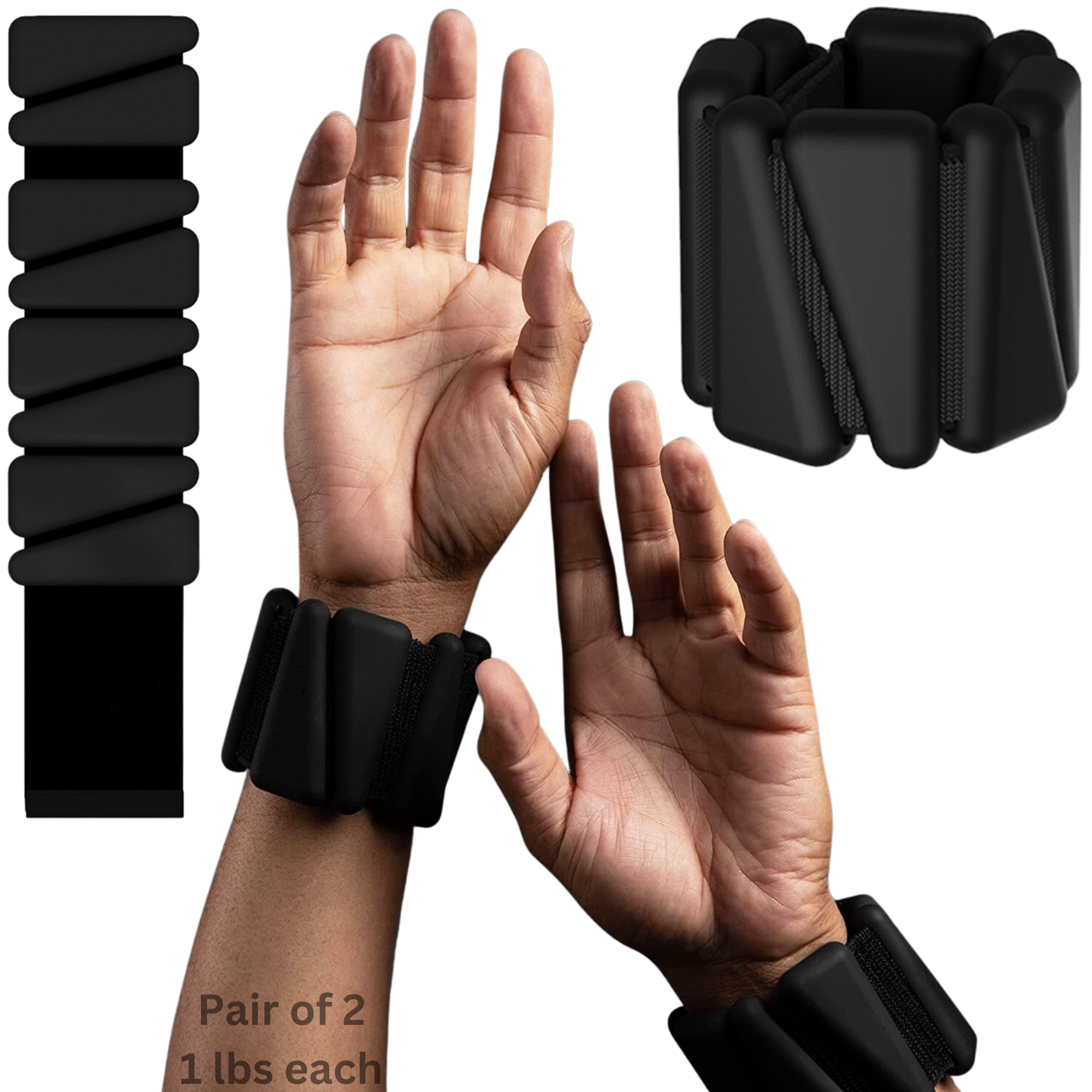 Wrist Weights (1lbs x 2) : Black