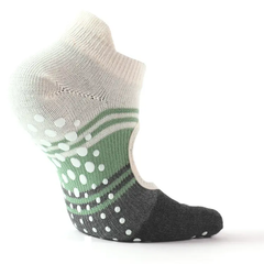 Open Toe Breathable Yoga Socks : Non Slip , Green