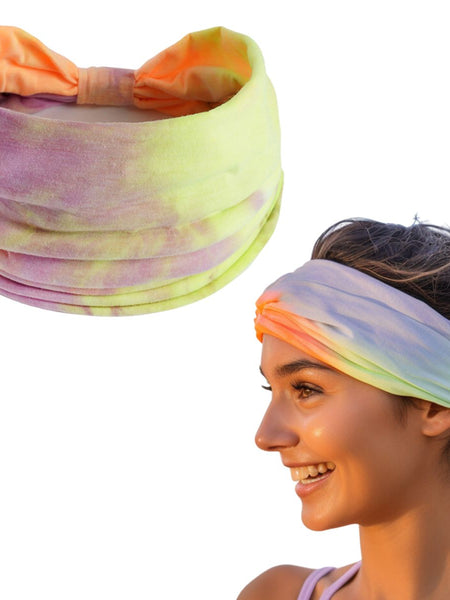 Tie Dye Hair Band : Lemon Pink Shade