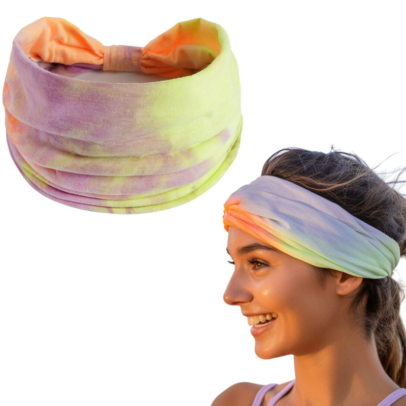 Tie Dye Hair Band : Lemon Pink Shade