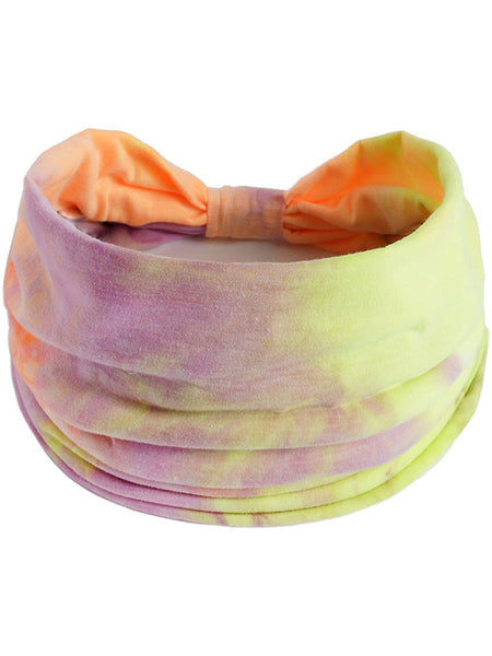 Tie Dye Hair Band : Lemon Pink Shade