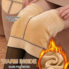 Women's Soft Touch Woolen Skinny Thicken Fake Translucent Tights Fleece Stockings