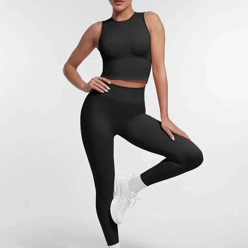 Seamless High Waist Leggings for Women with Double Layer Waistband