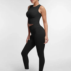 Seamless High Waist Leggings for Women with Double Layer Waistband