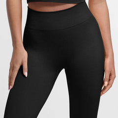 Seamless High Waist Leggings for Women with Double Layer Waistband
