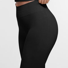 Seamless High Waist Leggings for Women with Double Layer Waistband