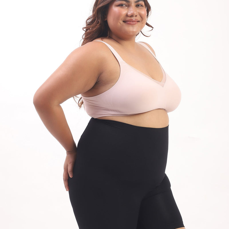 Annie – High Waist Sculpting Shorts in Black