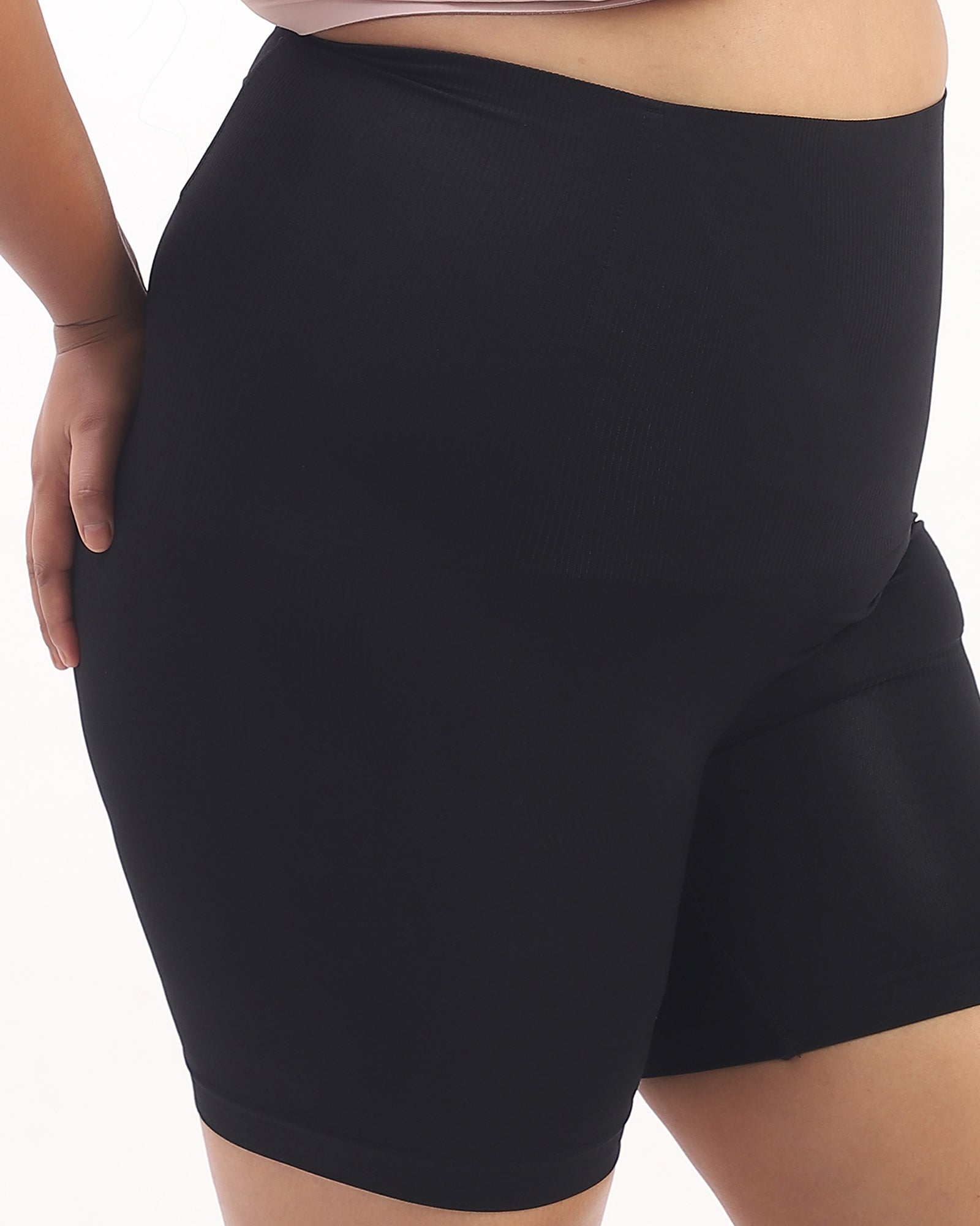 Annie – High Waist Sculpting Shorts in Black