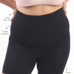 Annie – High Waist Sculpting Shorts in Black