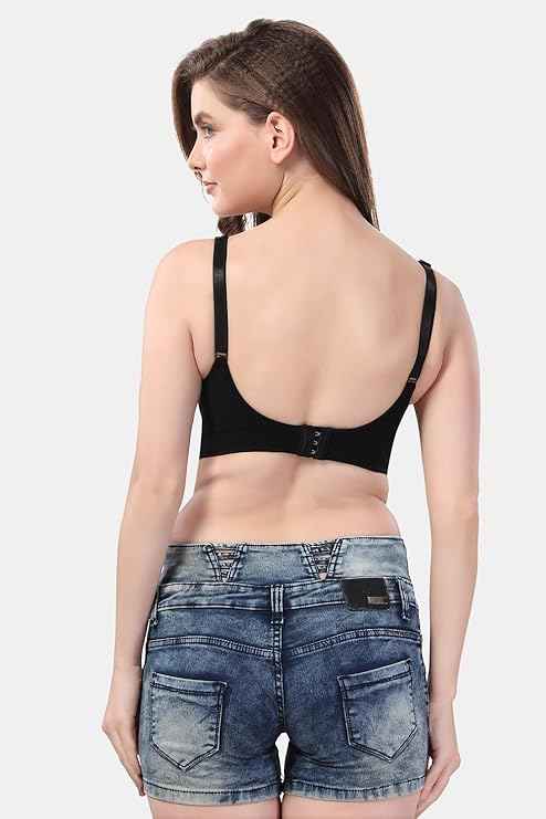 Women Organic Antimicrobial Soft Feeding Full Bust Seamless Nursing,Breastfeeding Maternity Bra with Remove Pads Pack of 3