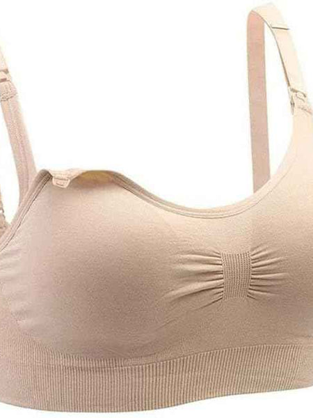 Women Organic Antimicrobial Soft Feeding Full Bust Seamless Nursing,Breastfeeding Maternity Bra with Remove Pads Pack of 3