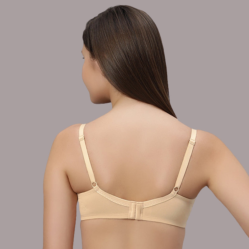 Non Padded Non Wired Medium Coverage Cotton Spandex Bra