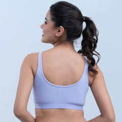 SOIE Woman - Removable Cups Non-Wired Full Coverage Low Impact Slip On Sports Bra - Bra -for Women