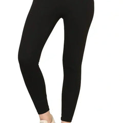 Yoga Pants High Waist Cotton Fabric Stretchable Black Gym Tights | Pack Of 1