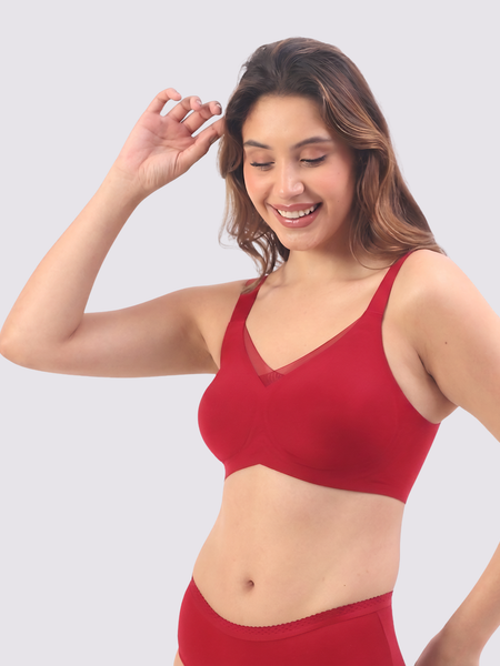 Bello – Wireless Red Bra for Everyday Comfort