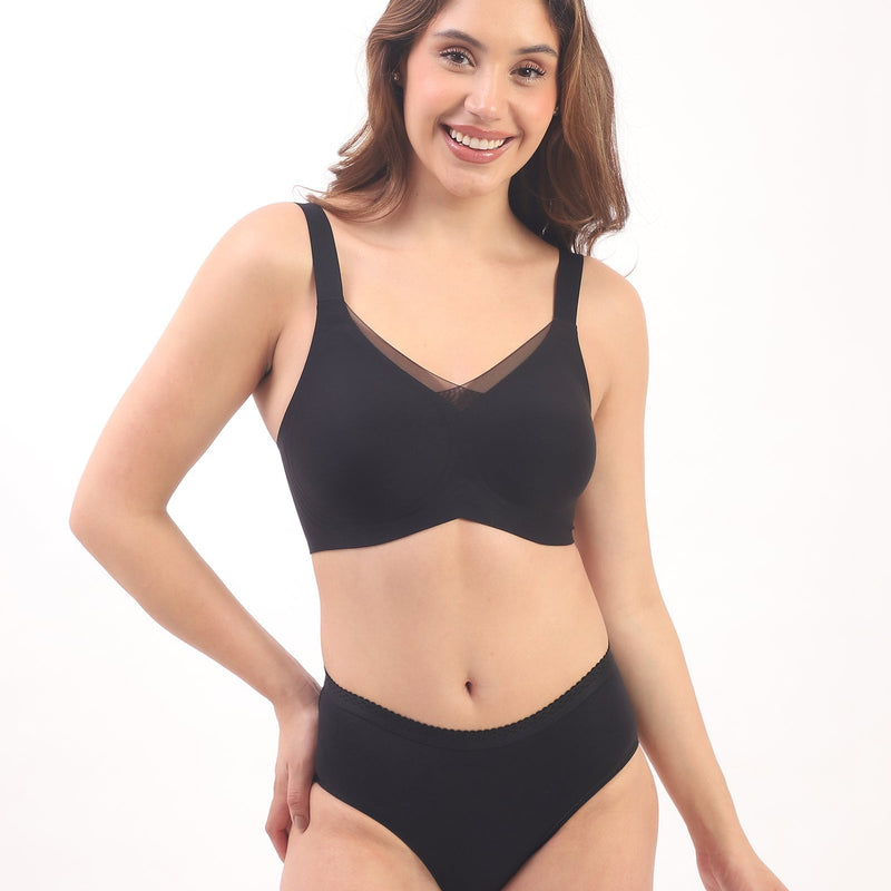 Bello – Wireless Black Bra for Everyday Comfort