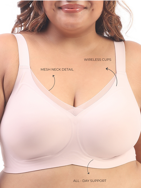 Bello – Wireless Pink Bra for Everyday Comfort