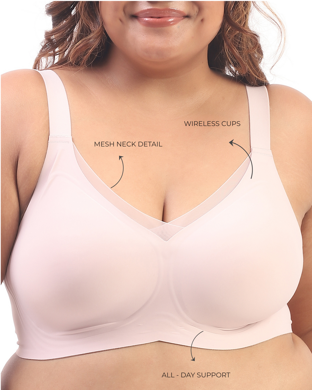 Bello – Wireless Pink Bra for Everyday Comfort