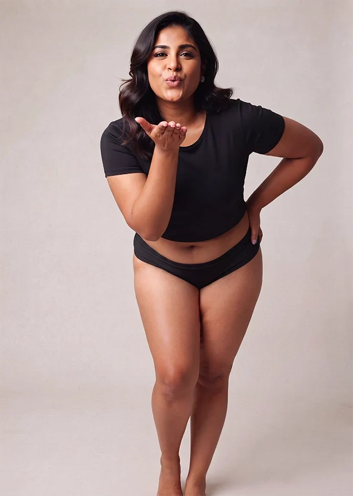 Black Low-waist Bamboo Absorbent Underwear