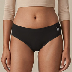 5 Pack - Black Low-waist Bamboo Absorbent Underwear