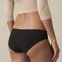 2 Pack - Black Low-waist Bamboo Absorbent Underwear