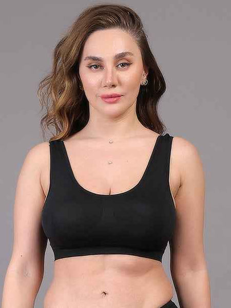Women Full Coverage Non Wired Lightly Padded Sports Workout Bra
