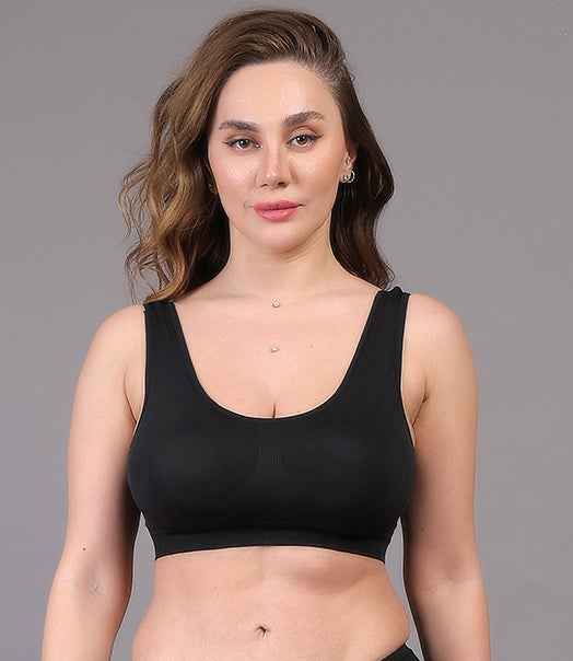 Women Full Coverage Non Wired Lightly Padded Sports Workout Bra