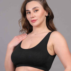 Women Full Coverage Non Wired Lightly Padded Sports Workout Bra