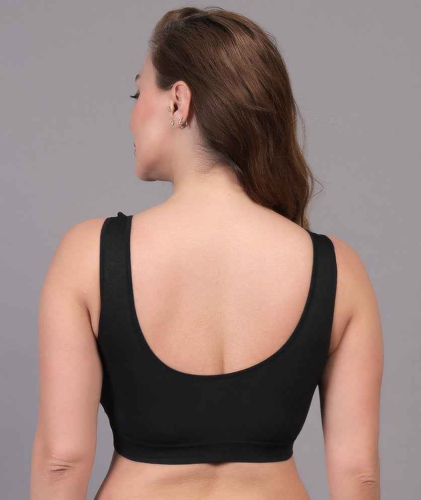 Women Full Coverage Non Wired Lightly Padded Sports Workout Bra