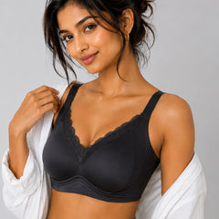 Wirefree padded full coverage Lace Bra