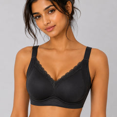 Wirefree padded full coverage Lace Bra