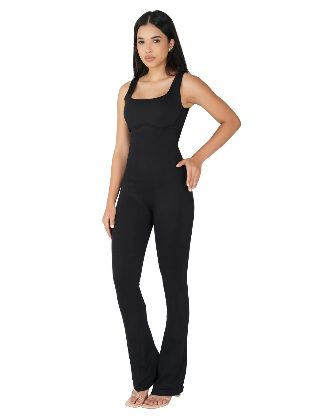 black jumpsuit