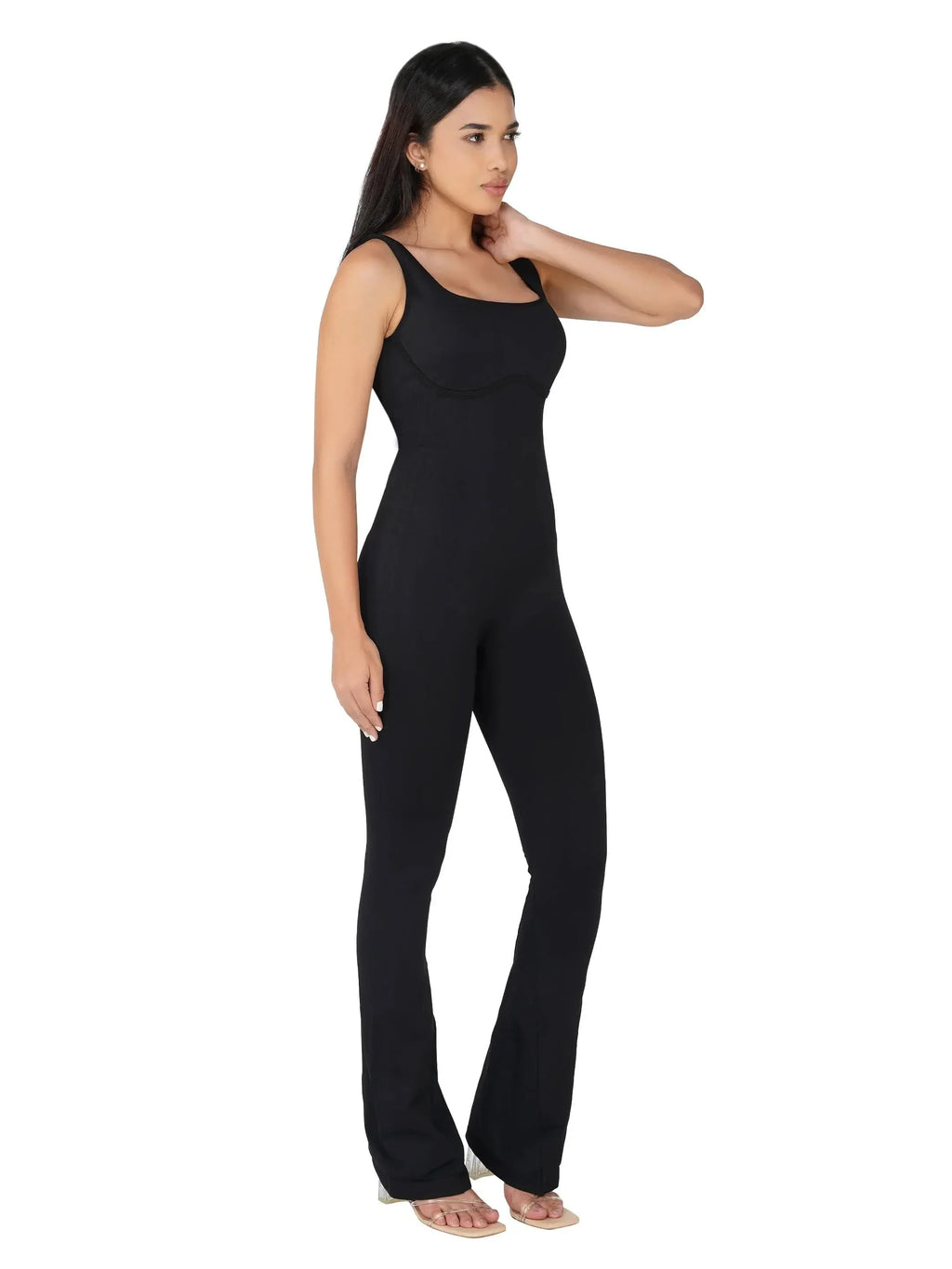 black jumpsuit