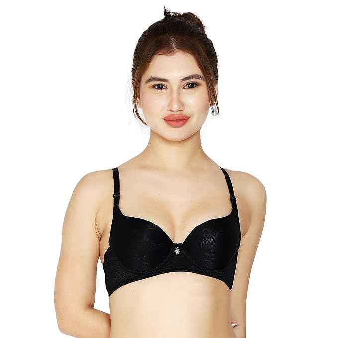 women Self Design Wired Lightly Padded Pushup Bra