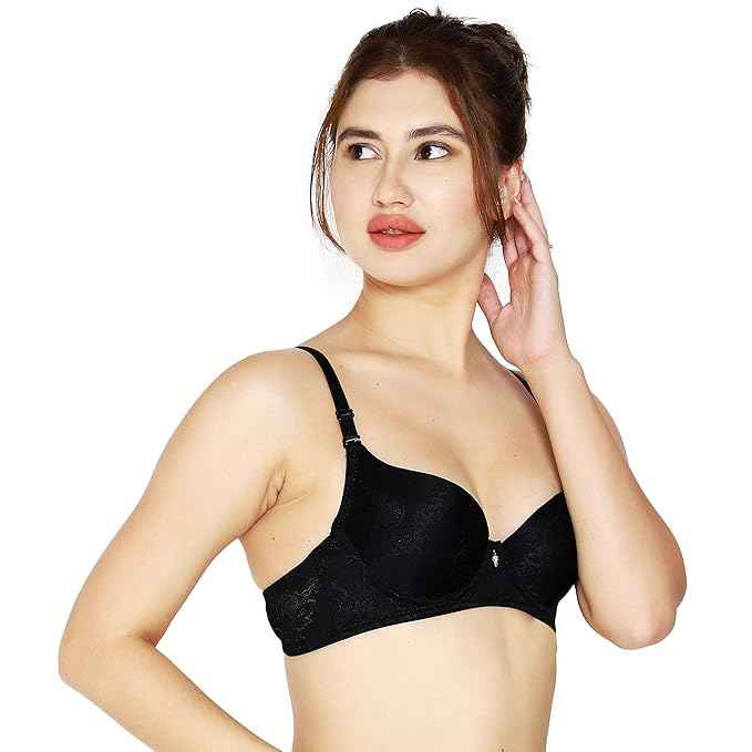 women Self Design Wired Lightly Padded Pushup Bra