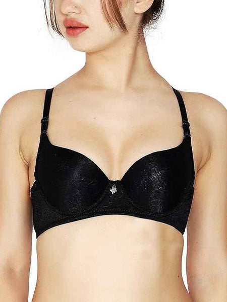 women Self Design Wired Lightly Padded Pushup Bra