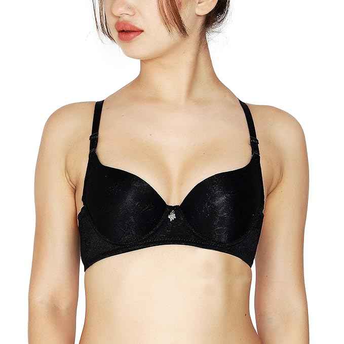 women Self Design Wired Lightly Padded Pushup Bra