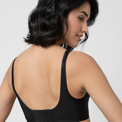 LIV | Strappy Front Detail Bra – Full Coverage, Plunge Neck, Lightweight & Supportive br