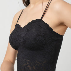 Iris Floarl Lace Camisole | Sweetheart Neck With Light Padding