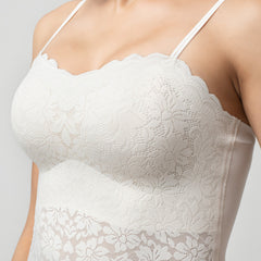 Iris Floarl Lace Camisole | Sweetheart Neck With Light Padding